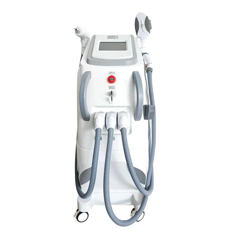 3 In 1 E Light ipl rf skin nd Yag Laser Opt Beauty Machine Hair Tattoo Removal Face Lifting pico laser machine - AOMIDY