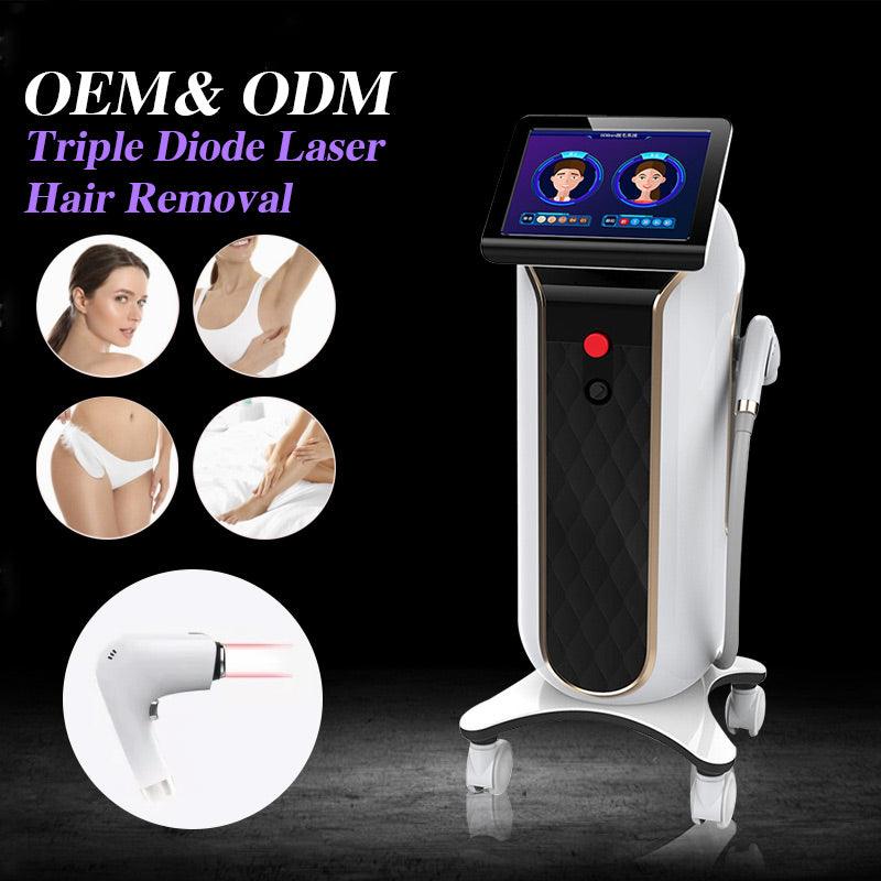 600w 800w 1000w 808 nm Laser machine 3000w Triple Trio755 810 1064 Nm depilacion laser 808 Diode Laser Hair Removal Equipment - AOMIDY