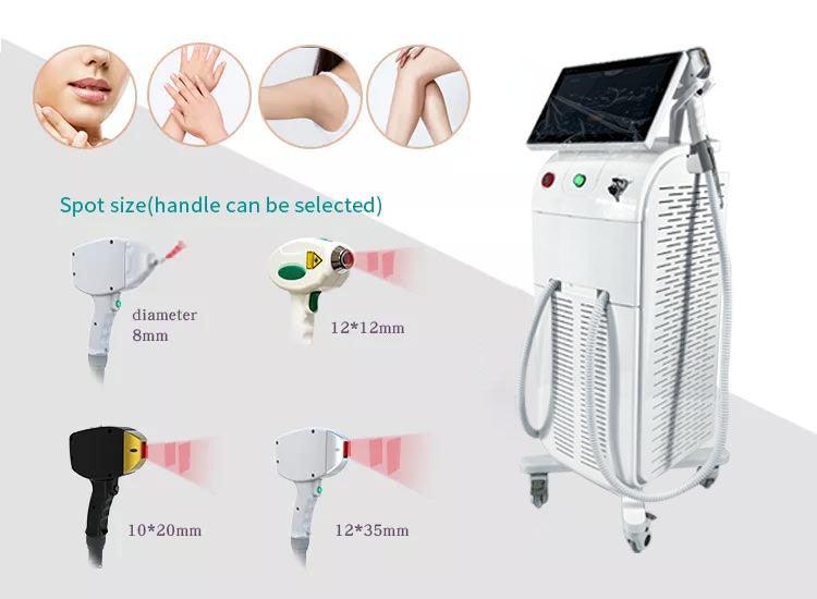 Beauty salon equipment painless 2000W Ice XL 808nm 3 waves 755 1064 808 diode laser hair removal machine - AOMIDY